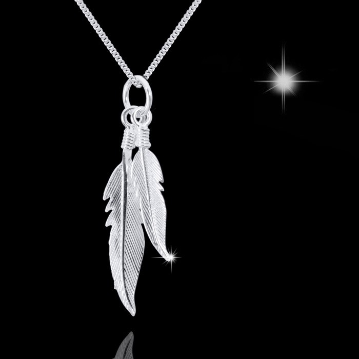 MATERIA Damen Anhänger Silber 925 - Tropfen Design Mit Venezianerkette